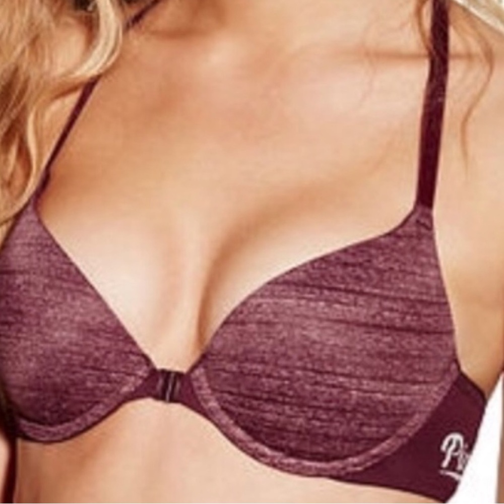 Victoria’s Secret PINK Wear Everywhere Burgundy Bra
